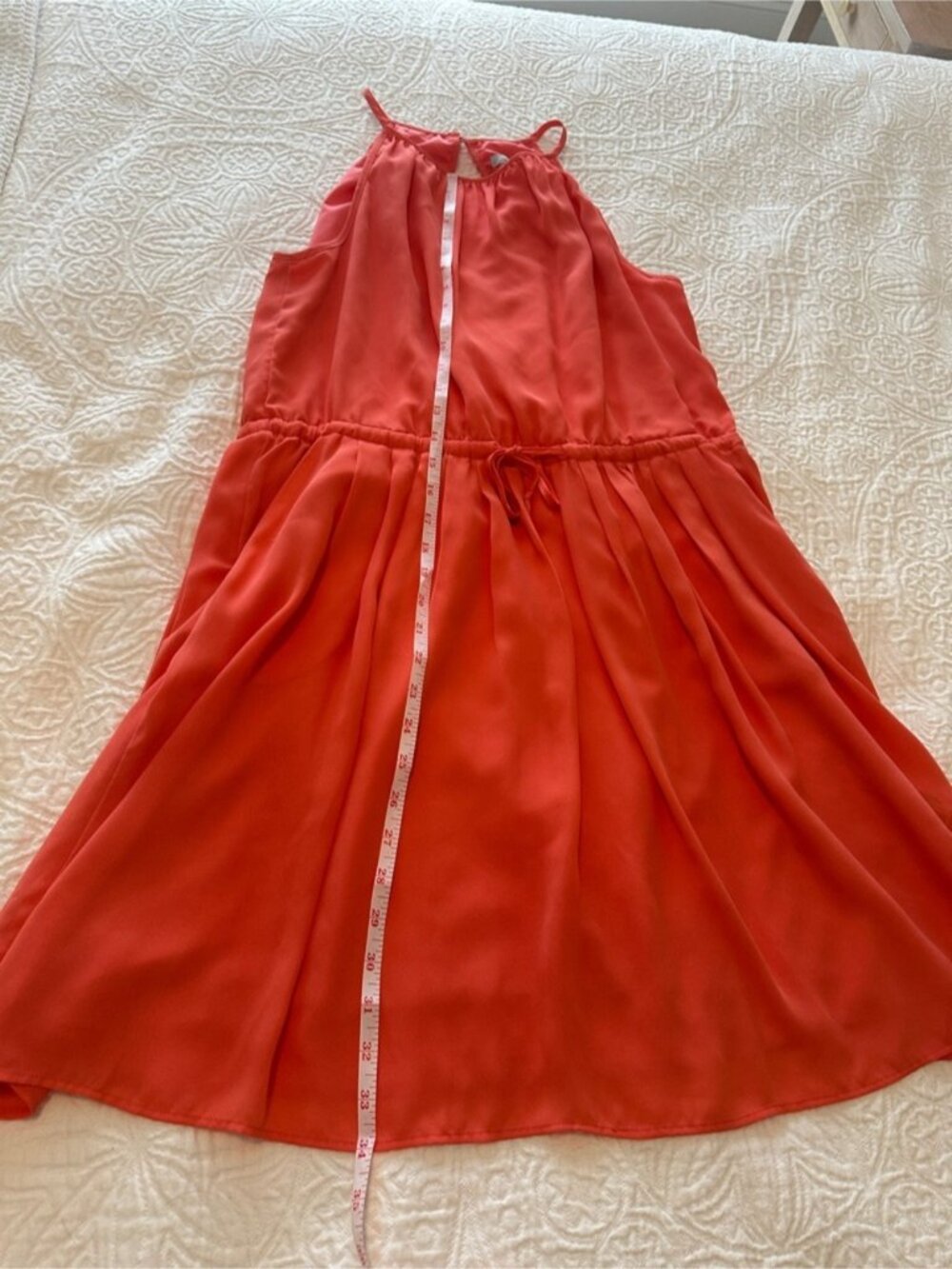 Coral Halter Dress - Picture 3 of 5